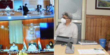 یونین ہوم سیکریٹری کووڈ 19سے متعلق صحت یامہ کے رد عمل کا جائزہ لیا