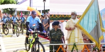 لیفٹیننٹ گورنر نے جموں سے راج گھاٹ نئی دہلی تک سی آرپی ایف کی، سائیکل ریلی کو جھنڈی دکھا کر روانہ کیا
