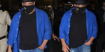 سلمان خان ’ الٹا ماسک‘ لگاکر ائیر پورٹ پہنچ گئے، سوشل میڈیا پر تنقید