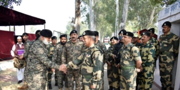 بی ایس ایف اور پاکستانی رینجرز کے درمیان کمانڈنٹ سطح کی فلیگ میٹنگ