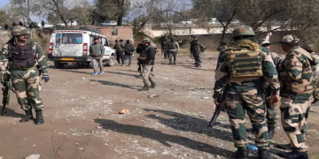 گلشن چوک بانڈی پورہ میں پولیس پارٹی پر جنگجوﺅں کا حملہ