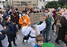 بلجیم میں پابندیوں کےخلاف احتجاجی مظاہرے ،70 افراد گرفتار