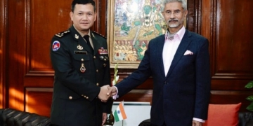  وزیر خارجہ جے شنکر نے  کمبوڈیا کے لیفٹیننٹ جنرل نے علاقائی چیلنجوں پر تبادلہ خیال کیا