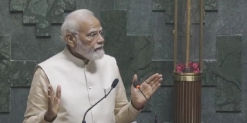 وزیر اعظم نریندر مودی کے ہاتھوں نئی پارلیمنٹ عمارت کا افتتاح