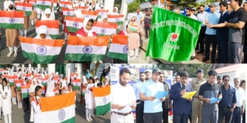 چیف سیکرٹری نے سری نگر میں ترنگا ریلی کو جھنڈی دکھا کر روانہ کیا