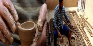 کشمیر کے کمہار عمر نے یوم آزادی کے لیے 10,000 تیل کے دیئے تیار کیے