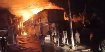 نوگام سرینگر میں شبانہ آگ کی ہولناک واردات