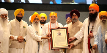  امت شاہ نے دہلی سکھ گوردوارہ پربندھک کمیٹی کی طرف سے منعقد کیے گئے اعزازی تقریب سے خطاب کیا