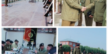 انسپکٹر جنرل آف پولیس کشمیر زون وی کے بردی کا دورہ جنوبی ضلع کولگام