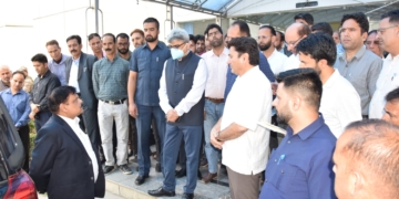 اٹل ڈلو نے اسمبلی کمپلیکس سرینگرکی تزئین و آرائش کی پیش رفت کا جائزہ لیا