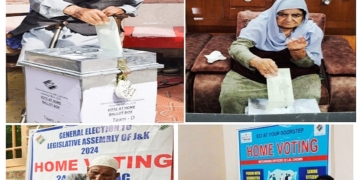 ضلع سری نگر میں پوسٹل بیلٹ کے ذریعے ہوم ووٹنگ کا آغاز