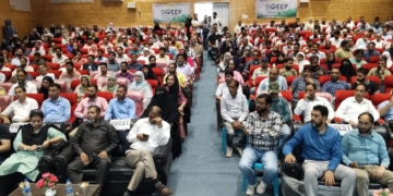 ریور فرنٹ راجباغ میں ووٹ کی اہمیت سے متعلق جانکاری پروگرام