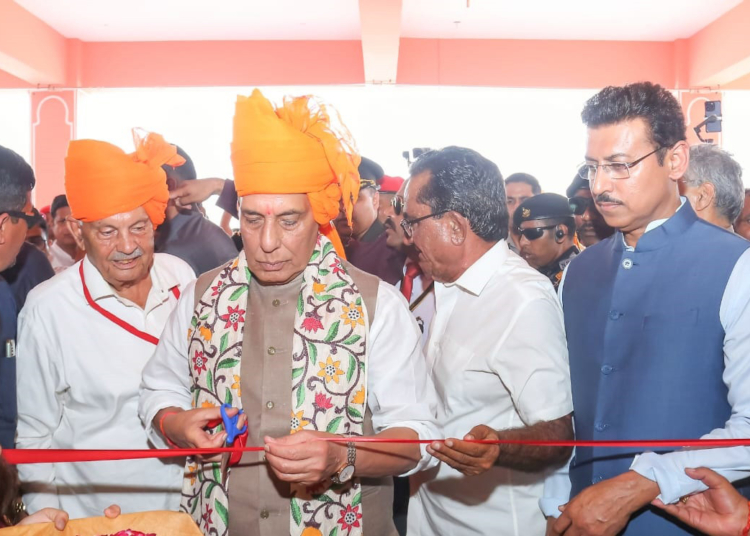 The Union Minister for Defence, Shri Rajnath Singh inaugurates the Sainik School, Jaipur, in Rajasthan on September 23, 2024.