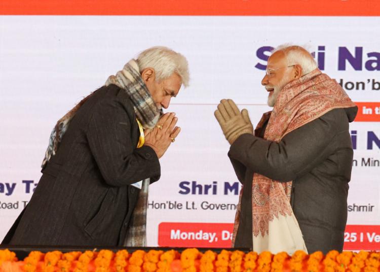 PM at the inauguration of Sonamarg Tunnel project at Sonamarg, in Jammu and Kashmir on January 13, 2025.