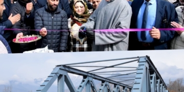 عمر عبداللہ نے وسطی کشمیر کے کنگن میں اہم اکھل پل کا افتتاح کیا