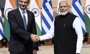  یونان کے وزیراعظم  نے پی مودی   کے ساتھ بات چیت کی