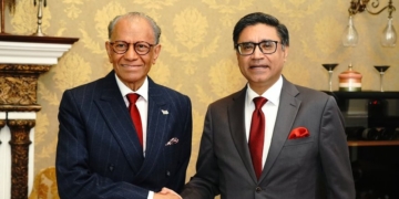ماریشس کے وزیر اعظم رام گولم نے  خارجہ سکریٹریوکرم مصری سے ملاقات کی